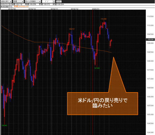 米ドル/円日足