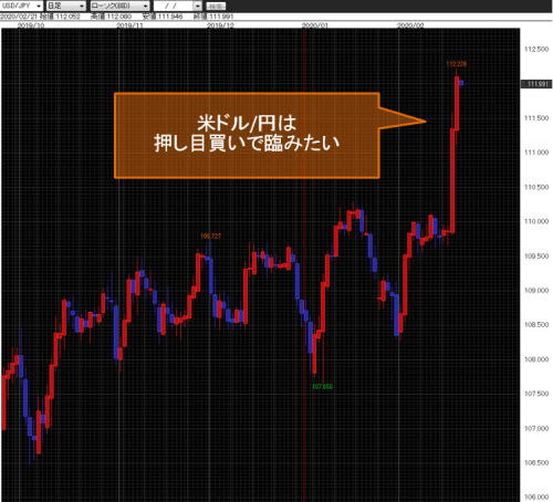 米ドル/円日足