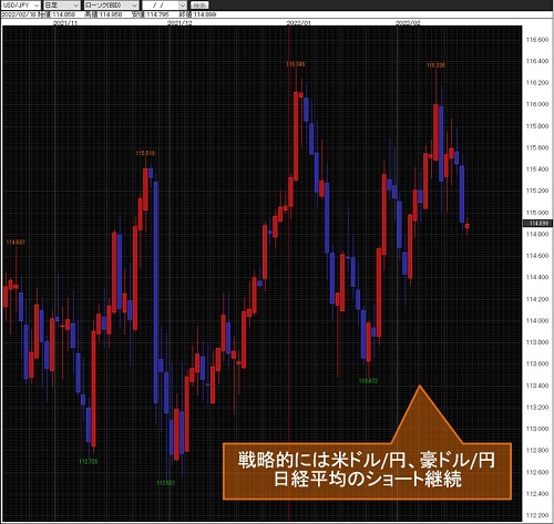 米ドル/円日足